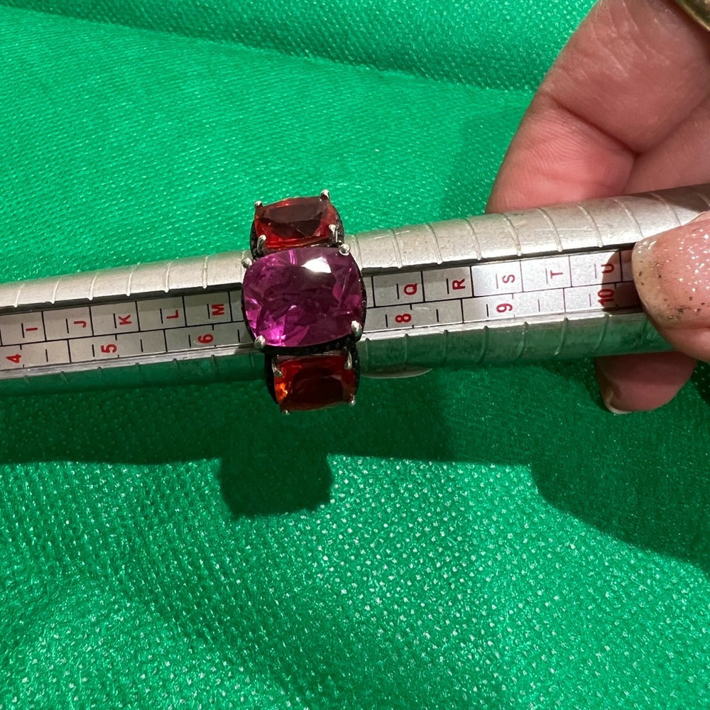 New listing- Ruby sterling silver ring - Picture 7 of 13